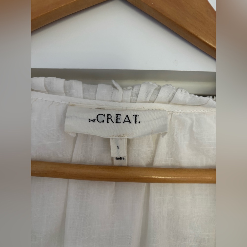 THE GREAT. White Ruffled Blouse - Picture 14 of 14